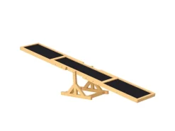 PawHut Hundebedarf^Hundewippe Hunde Agility Wippe Tannenholz Gelb 180L x 30B x 30H cm