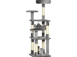 PawHut Katzenbaum Kletterbaum Kratzbaum Hängematte L40 x B40 x H132 cm