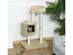 PawHut Katzenbedarf^Katzenbaum Kuschelige Aussichtsplattformen 61x41x96 cm