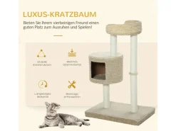PawHut Katzenbedarf^Katzenbaum Kuschelige Aussichtsplattformen 61x41x96 cm