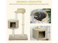 PawHut Katzenbedarf^Katzenbaum Kuschelige Aussichtsplattformen 61x41x96 cm
