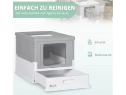 PawHut Katzenbedarf^Katzenklo mit Bodenschale