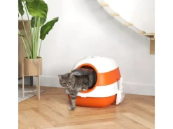 PawHut Katzentoilette mit Deckel und Streuschaufel