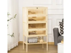 PawHut Kleintierbedarf^Kleintierkäfig 5 Etagen mit Gitterdach