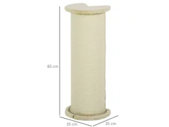 PawHut Katzenbedarf^Kratzbaum 85 cm Kratzschutz mit Sisalseil Kippschutz