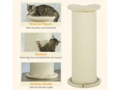 PawHut Katzenbedarf^Kratzbaum 85 cm Kratzschutz mit Sisalseil Kippschutz