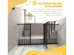 PawHut Türschutzgitter mit 3 Verschiedene Verlängerungen