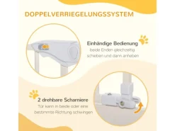 PawHut Hundebedarf^Türschutzgitter mit Auto-Close