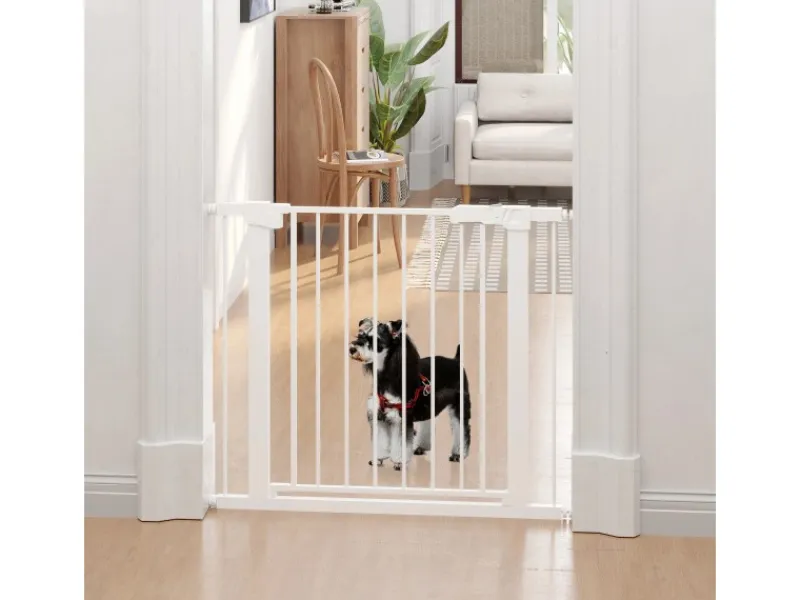 PawHut Türschutzgitter Verstellbar Auto-Close