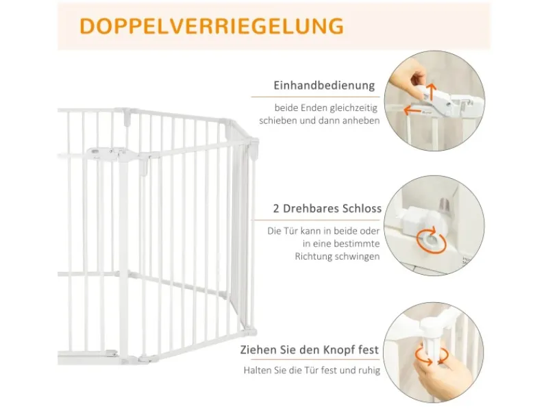 PawHut Kleintierbedarf^Welpenauslauf mit Tür Klappbar 8 Paneele