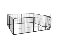 PawHut Kleintierbedarf^Welpenfreigehege Freigehege Welpenzaun Laufgitter Laufstall 80 x 60 cm