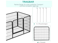 PawHut Welpenfreigehege Freigehege Laufgitter Welpenzaun 70 x 80 cm