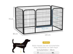PawHut Welpenfreigehege Freigehege Laufgitter Welpenzaun 70 x 80 cm