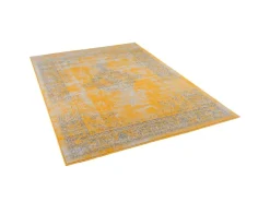 Bordüren^Pergamon Designer Teppich Passion Vintage Bordüre Safran Gelb 140x200cm