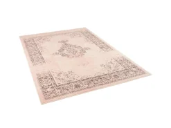 Bordüren^Pergamon Designer Teppich Passion Vintage Bordüre Rosa Beige 140x200cm