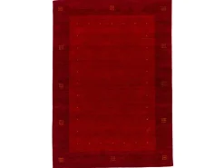 Bordüren^Pergamon Natur Teppich Indo Gabbeh Indira Bordüre Rot 90x160cm