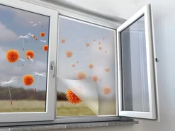 Insektenschutz^Pollenschutznetz Fenster Anthrazit 110 x 130 cm