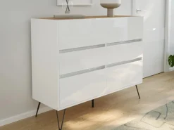 Posseik Sideboard Industrial M 6 Schubladen 120 cm Top