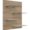 Posseik Möbelserien^Wandregal Elite 4 Glasablagen 52 cm x 60 cm Eiche