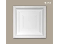 PROFHOME 157002 Deckenplatte Deckenelement Wandpaneel Stuckdekor, 60,0 cm x 60,0 cm x 6,5 cm Weiß