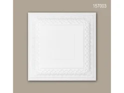 PROFHOME 157003 Deckenplatte Deckenelement Wandpaneel Stuckdekor, 60,0 cm x 60,0 cm x 7,0 cm Weiß