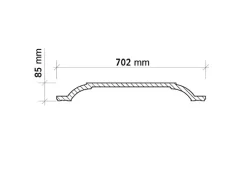 PROFHOME 157004 Deckenplatte Deckenelement Wandpaneel Stuckdekor, 70,2 cm x 70,2 cm x 8,5 cm Weiß