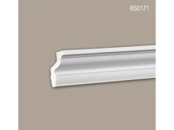 Zierprofile^PROFHOME 650171 Eckleiste Deckenleiste Zierleiste Stuckleiste 2 m 200 cm x 3 cm x 4,5 cm Weiß