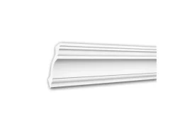 Zierprofile^PROFHOME 650113 Eckleiste Stuckleiste Deckenleiste Zierleiste Stoßfest 2 m 200 cm x 8,0 cm x 8,4 cm Weiß