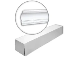 PROFHOME 150108 Eckleisten 1 Karton Set mit 10 Zierleisten 20 m Weiß