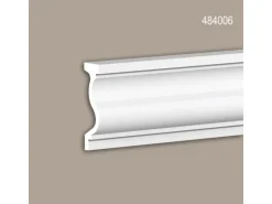 Außen-Fassadenfarben^PROFHOME 484006 Gewände Fassadenprofil Stuckleiste Fassaden Element 2 m 200 cm x 6 cm x 20,2 cm Weiß