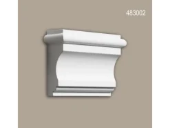 Außen-Fassadenfarben^PROFHOME 483002 Konsole Außenstuck Zierelement Fassaden Element 17,4 cm x 4,8 cm x 11,6 cm Weiß