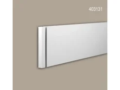 PROFHOME 403131 Stirnelement Außenstuck Zierelement Fassaden Element 3 cm x 3 cm x 24,4 cm Weiß