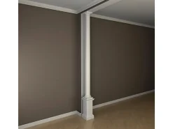 Vasen^PROFHOME 114001 Vollsäulen Postament Säule Zierelement dekoratives Element 65 cm x 31,8 cm x 31,8 cm Weiß