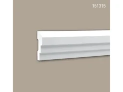 PROFHOME 151315 Wand- und Friesleiste Stuckleiste Zierleiste Wandleiste 2 m 200 cm x 2,2 cm x 7,5 cm Weiß