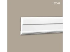 PROFHOME 151344 Wand- und Friesleiste Stuckleiste Zierleiste Wandleiste 2 m 200 cm x 1,8 cm x 9 cm Weiß