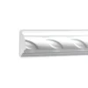 PROFHOME 151312 Wand- und Friesleiste Stuckleiste Zierleiste Wandleiste 2 m 200 cm x 1,9 cm x 4 cm Weiß