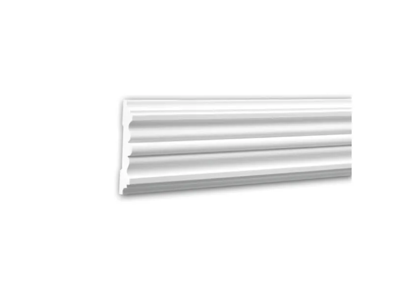 Zierprofile^PROFHOME 151310 Wand- und Friesleiste Stuckleiste Zierleiste Wandleiste 2 m 200 cm x 1,9 cm x 9,6 cm Weiß