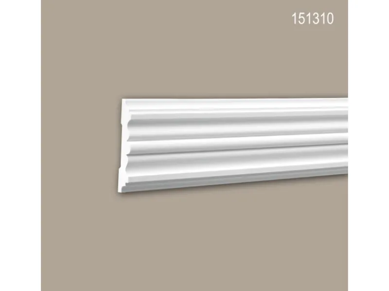 Zierprofile^PROFHOME 151310 Wand- und Friesleiste Stuckleiste Zierleiste Wandleiste 2 m 200 cm x 1,9 cm x 9,6 cm Weiß