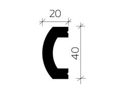PROFHOME 651815 Wandleiste Friesleiste Zierleiste Stuckleiste 2 m 200 cm x 2 cm x 4 cm Weiß