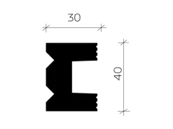 PROFHOME 651816 Wandleiste Friesleiste Zierleiste Stuckleiste 2 m 200 cm x 3 cm x 4 cm Weiß