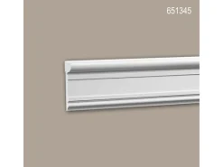 PROFHOME 651345 Wandleiste Friesleiste Zierleiste Wandleiste 2 m 200 cm x 2,2 cm x 9,4 cm Weiß