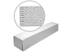 PROFHOME 151518-Box 3D Wandpaneele 1 Karton Set mit 2 Paneelen 4,08 m Weiß