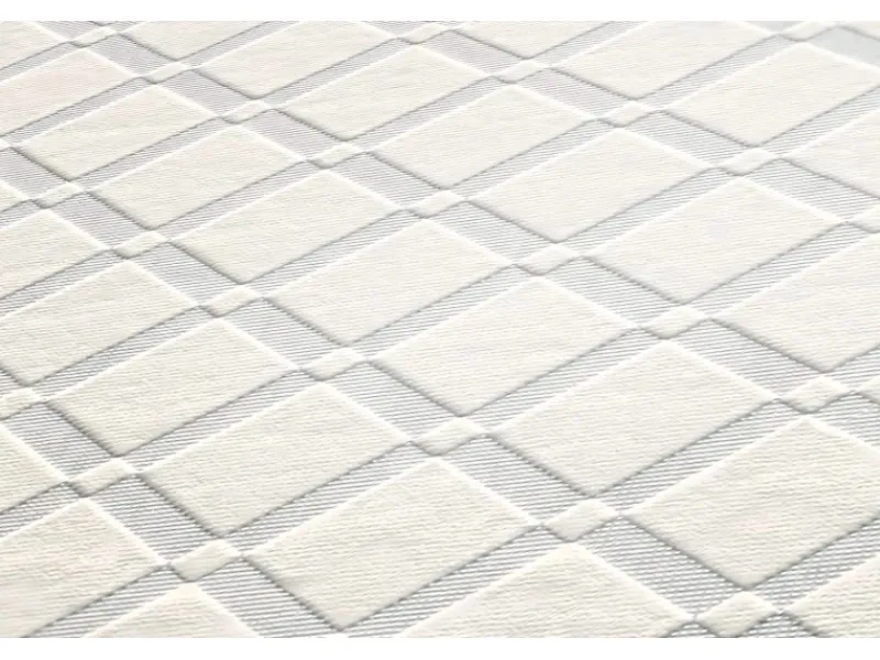 PROFHOME 528117-GU Grafik Tapete Rauten Muster Matt Weiß 0,53 m x 10,05 m 5,33 m2 Weiß