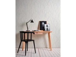 PROFHOME 321015-GU Natur Tapete Grafisch Matt Weiß 0,53 m x 10,05 m 5,33 m2 Weiß