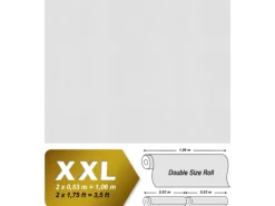 PROFHOME 573414-GU Spachtel Putz Tapete Struktur Matt Weiß 1,06 m x 25,00 m 26,50 m2 Weiß