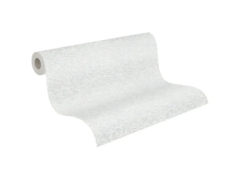 PROFHOME 643018-GU Spachtel Putz Tapete Struktur Matt Weiß 1,06 m x 25,00 m 26,50 m2 Weiß