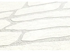 Überstreichbare Tapeten^PROFHOME 355515-GU Stein Kacheln Tapete Natur Matt Weiß 1,06 m x 25,00 m 26,50 m2 Weiß