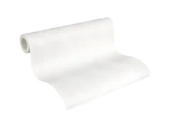 PROFHOME 260512-GU Streifen Tapete Geschwungene Linien Matt Weiß 0,53 m x 10,05 m 5,33 m2 Weiß