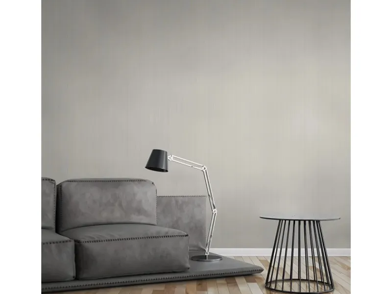 PROFHOME 586315-GU Streifen Tapete Struktur Matt Weiß 1,06 m x 25,00 m 26,50 m2 Weiß