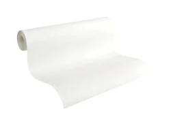 Überstreichbare Tapeten^PROFHOME 644916-GU Streifen Tapete Struktur Matt Weiß 0,53 m x 10,05 m 5,33 m2 Weiß